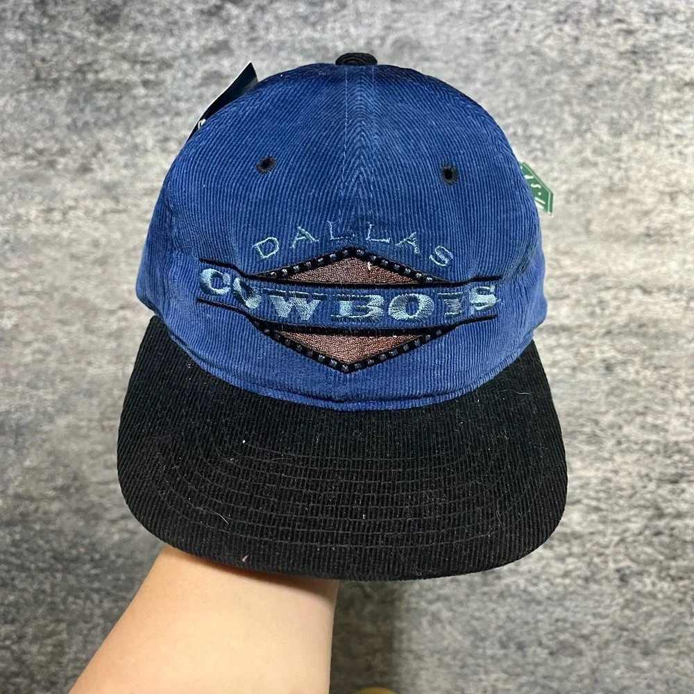 NEW Vintage 90s Dallas Cowboys Starter Snapback‎ Hat Corduroy Embroidered Logo